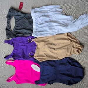 New Ballet Dancewear Leotard Skirt 6 Lot SA MA Weissman Capezio Revolution Gray